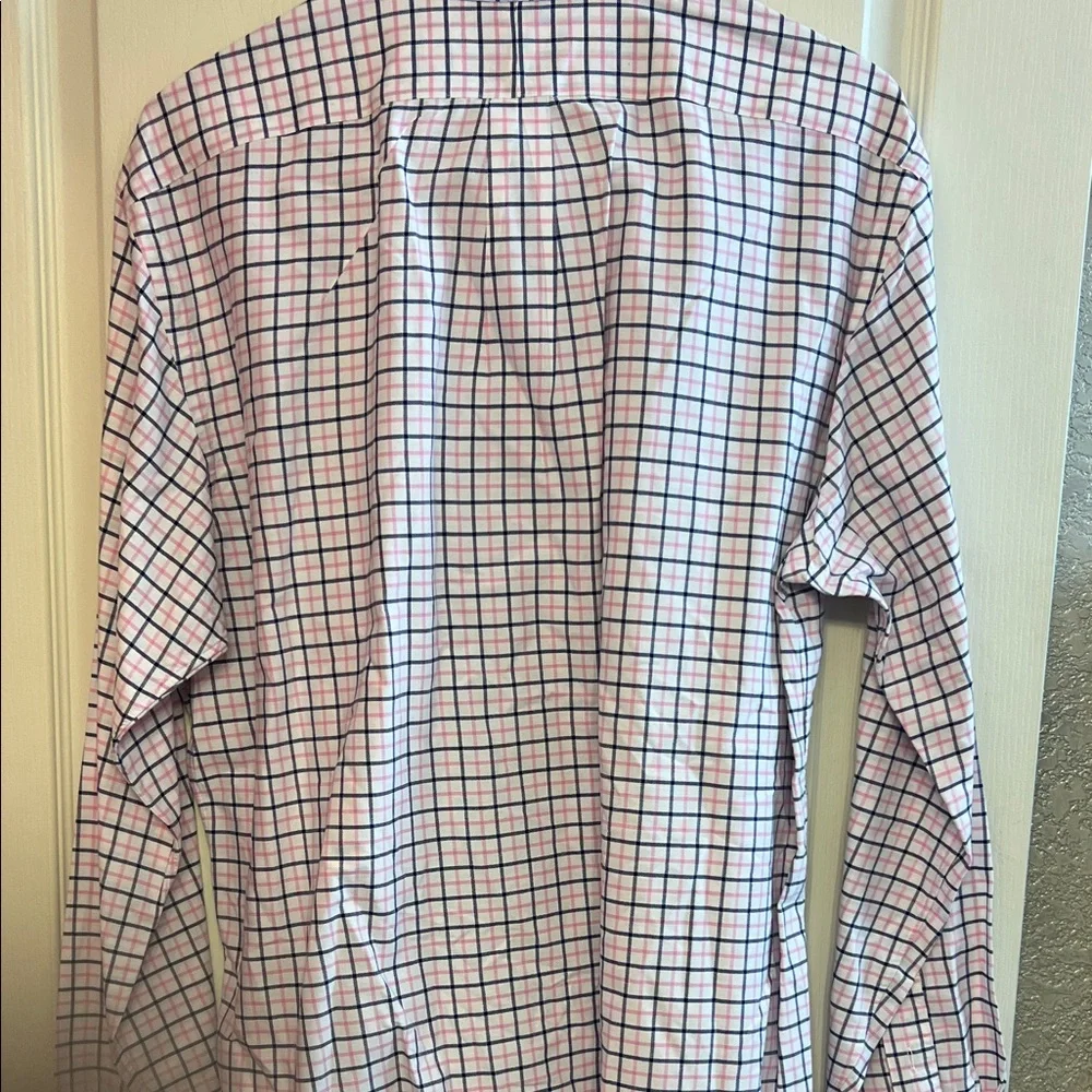 Ralph Lauren Pink, Navy & White Plaid Button-Down Shirt - Picture 6 of 8